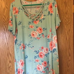 Umgee floral knit top